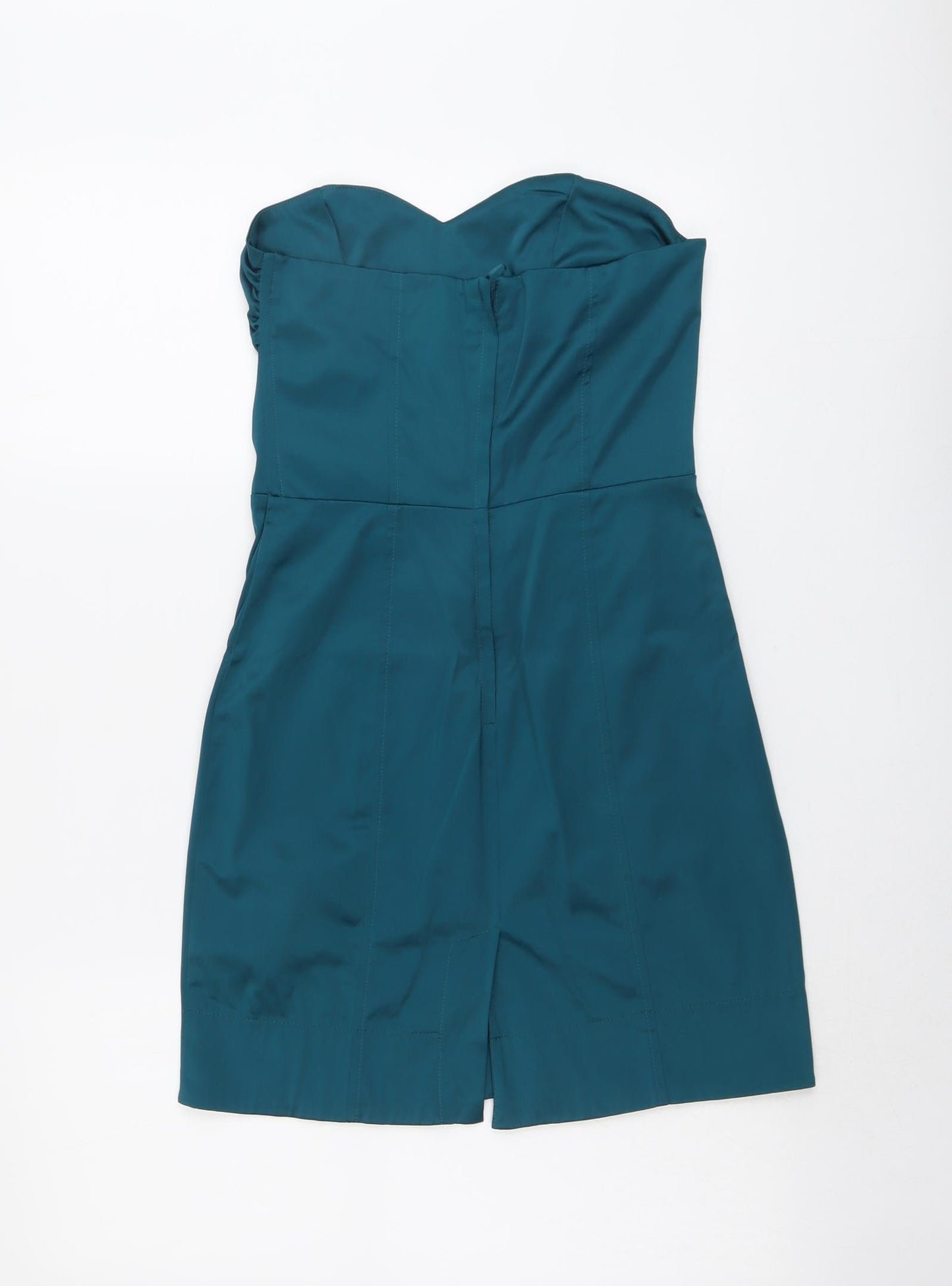 H&M Womens Blue Polyester Mini Size 8 Sweetheart Zip