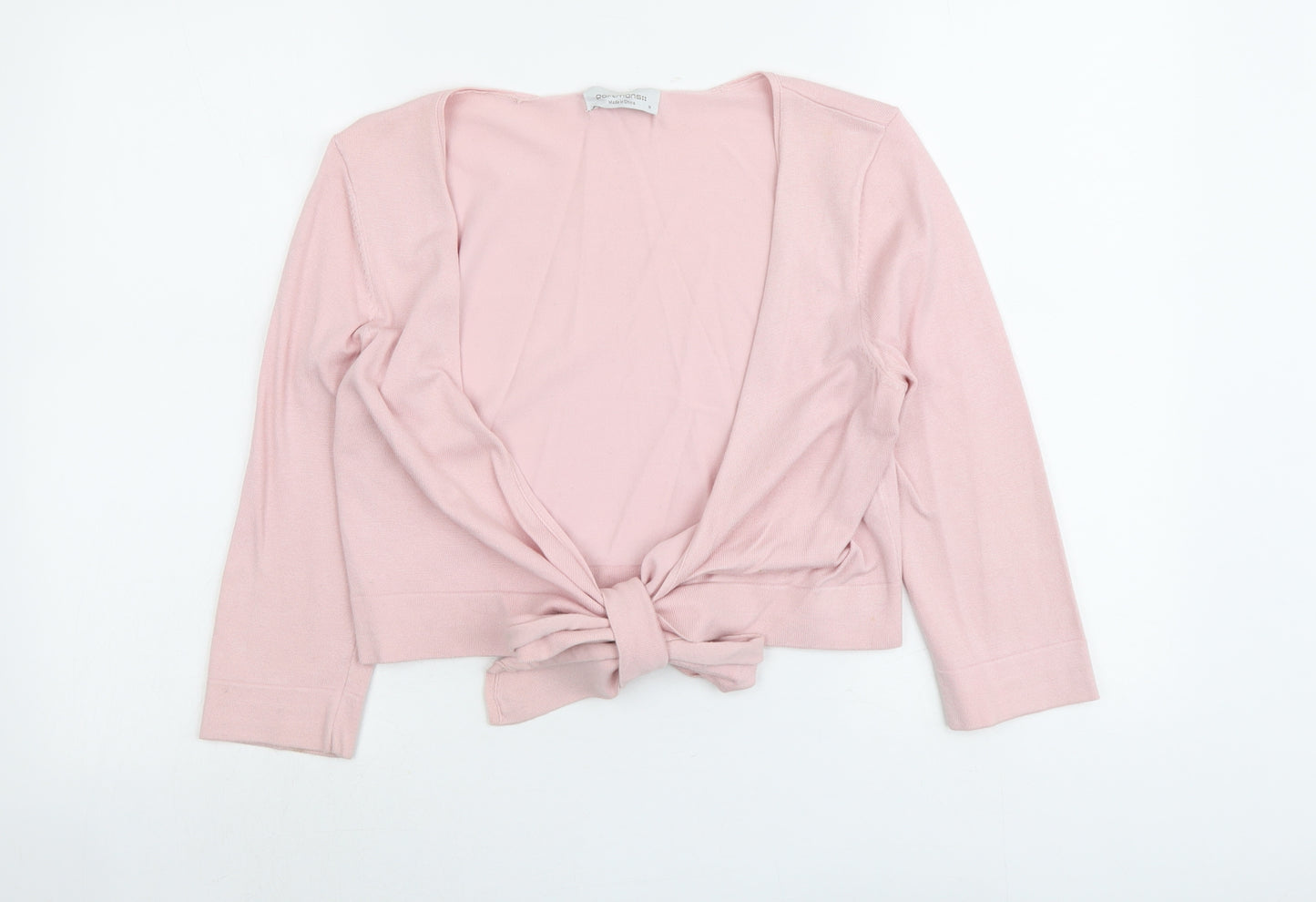 Portmans Womens Pink V-Neck Viscose Shrug Jumper Size M