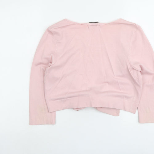 Portmans Womens Pink V-Neck Viscose Shrug Jumper Size M