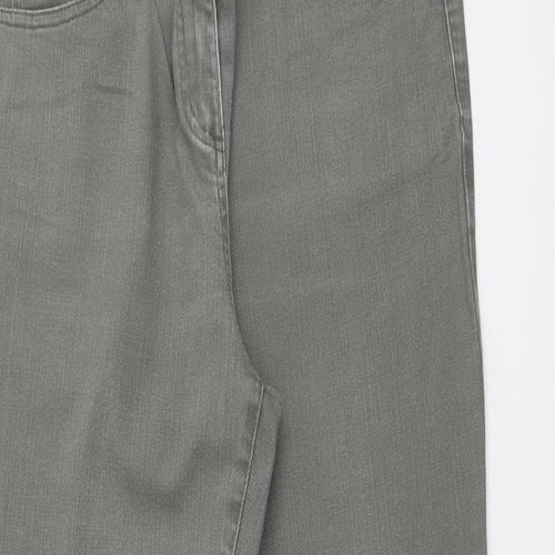 CC Womens Green Cotton Bootcut Jeans Size 12 L28 in Regular Button