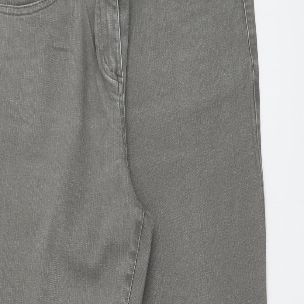CC Womens Green Cotton Bootcut Jeans Size 12 L28 in Regular Button