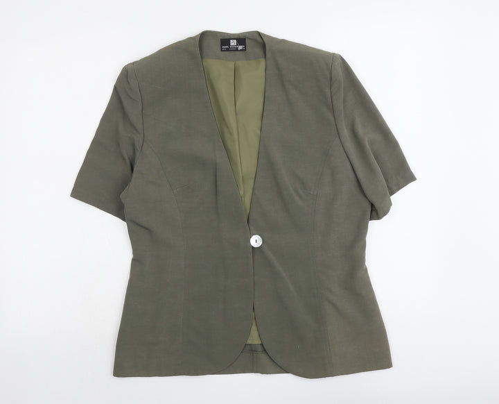 Paul Separates Womens Green Viscose Jacket Blazer Size 12