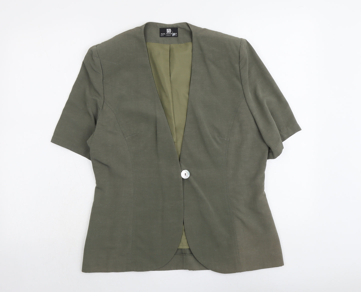 Paul Separates Womens Green Viscose Jacket Blazer Size 12