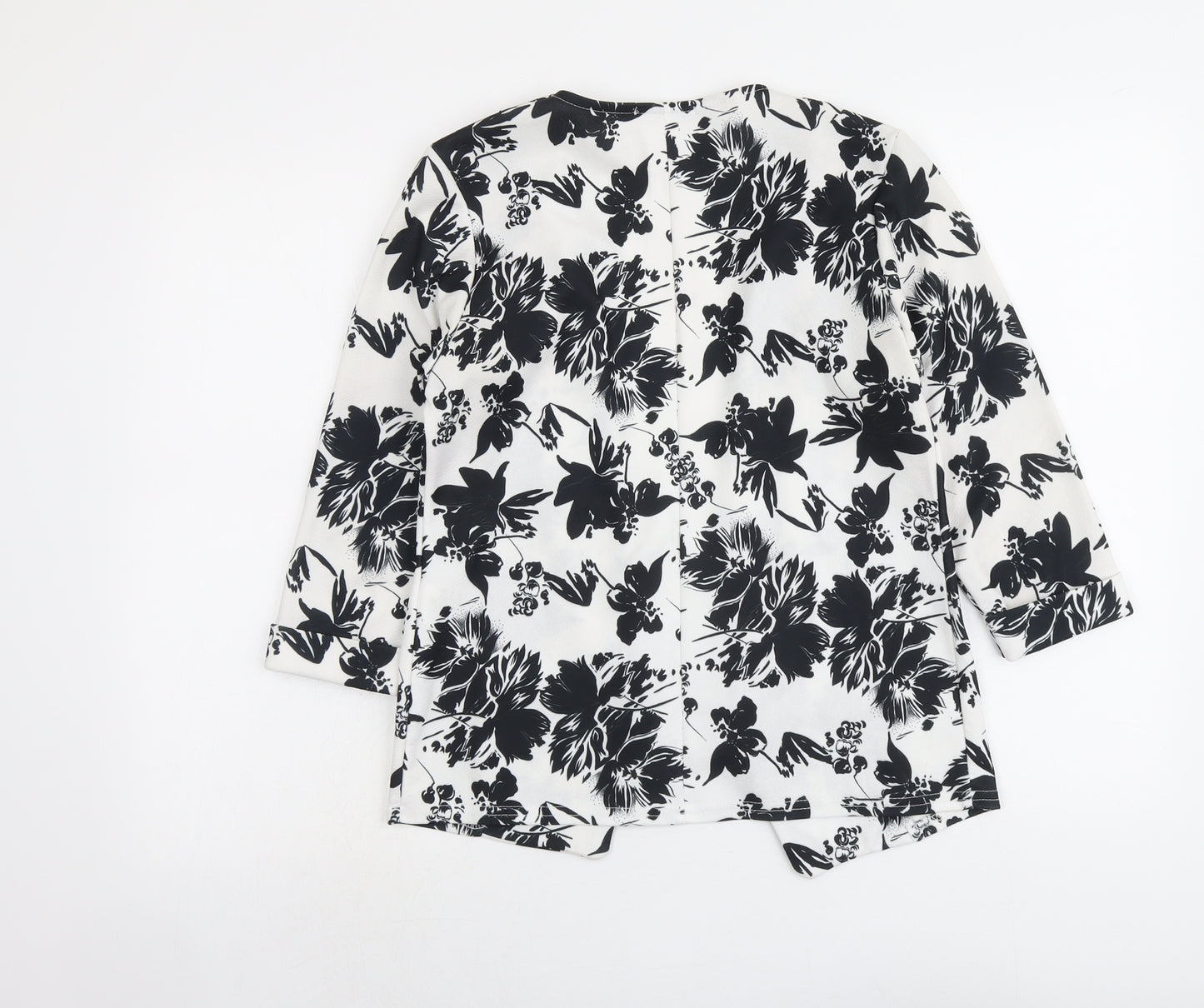 Quiz Womens White Floral Jacket Blazer Size 10