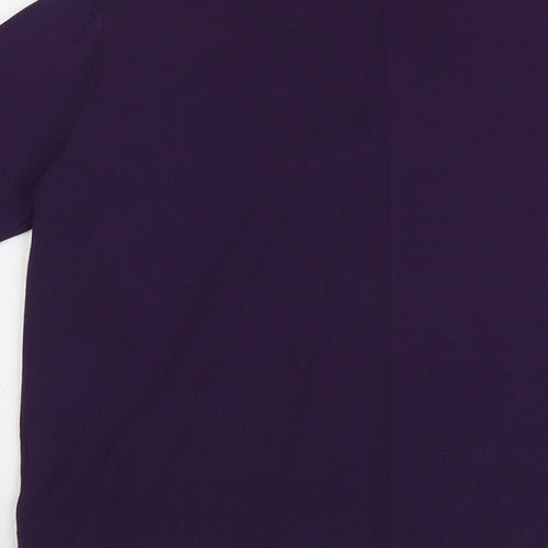 Casamia Womens Purple Round Neck Viscose Pullover Jumper Size M