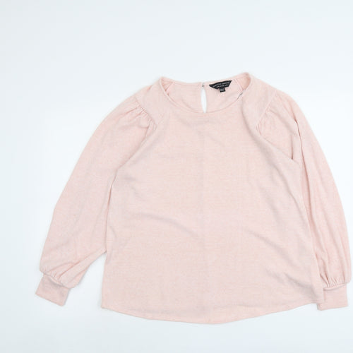 Dorothy Perkins Womens Pink Round Neck Polyester Pullover Jumper Size 14