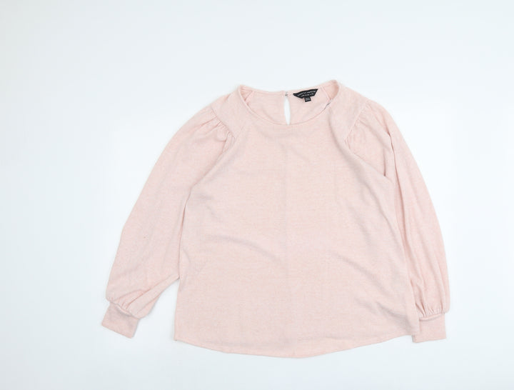 Dorothy Perkins Womens Pink Round Neck Polyester Pullover Jumper Size 14