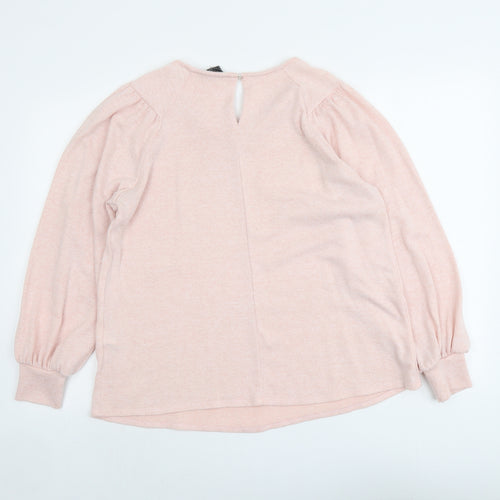 Dorothy Perkins Womens Pink Round Neck Polyester Pullover Jumper Size 14