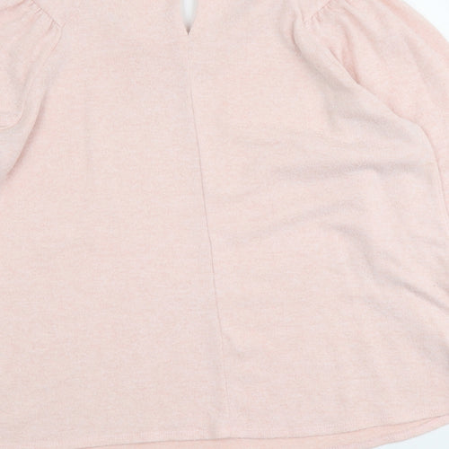 Dorothy Perkins Womens Pink Round Neck Polyester Pullover Jumper Size 14