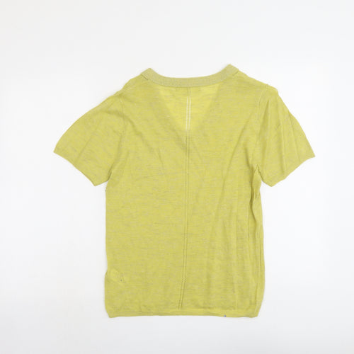 NEXT Womens Green V-Neck Acrylic Pullover Jumper Size 10