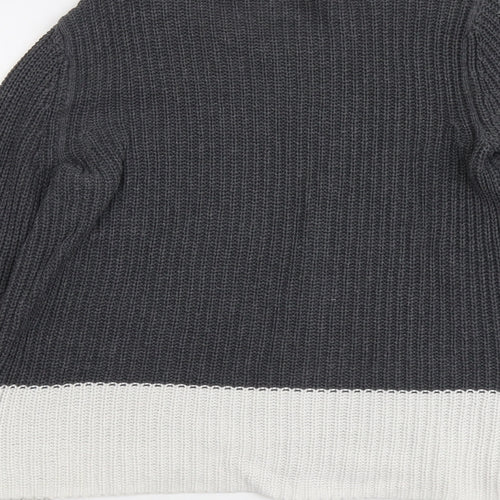 Gap Womens Grey Round Neck Cotton Pullover Jumper Size XS