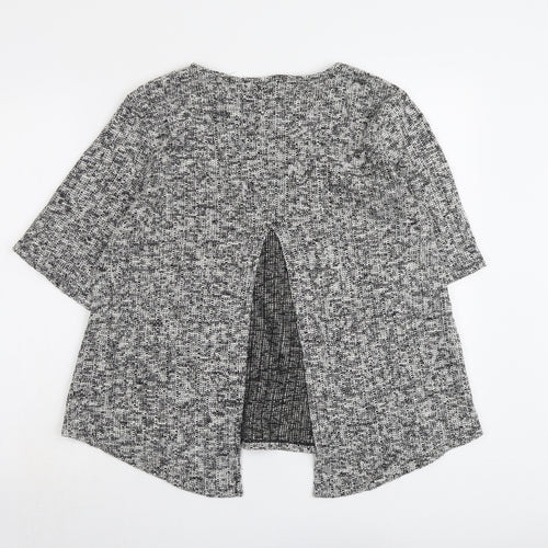 FOREVER 21 Womens Grey Round Neck Cotton Pullover Jumper Size L