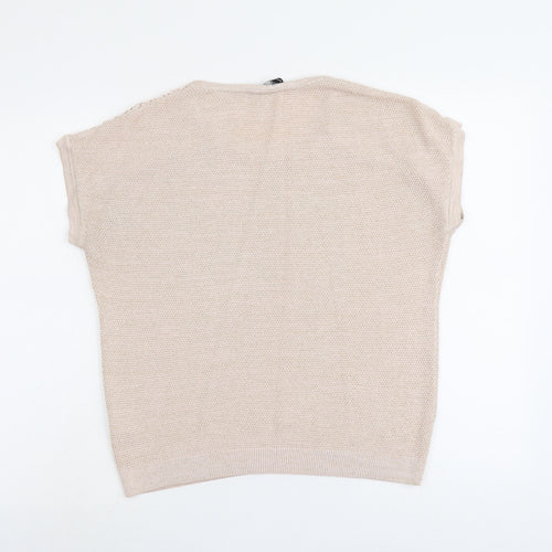 Dorothy Perkins Womens Pink Round Neck Viscose Pullover Jumper Size 14
