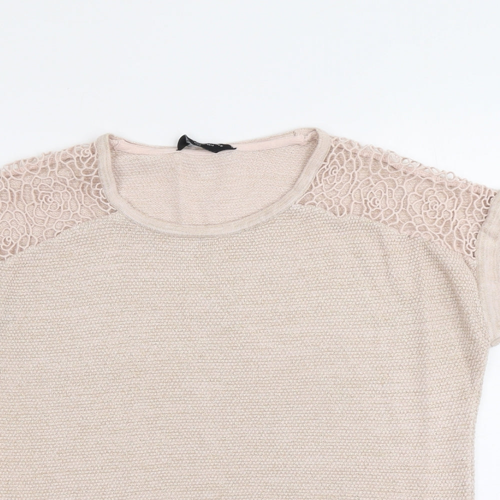 Dorothy Perkins Womens Pink Round Neck Viscose Pullover Jumper Size 14