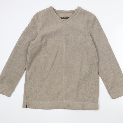 Hawkshead Womens Beige Polyester Pullover Sweatshirt Size 12 Pullover