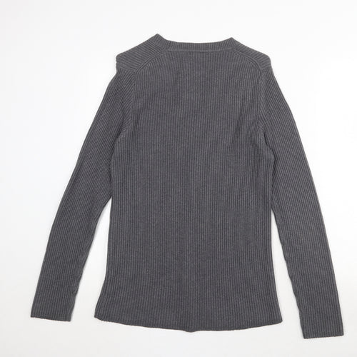 Gap Womens Green Round Neck 100% Cotton Pullover Jumper Size S