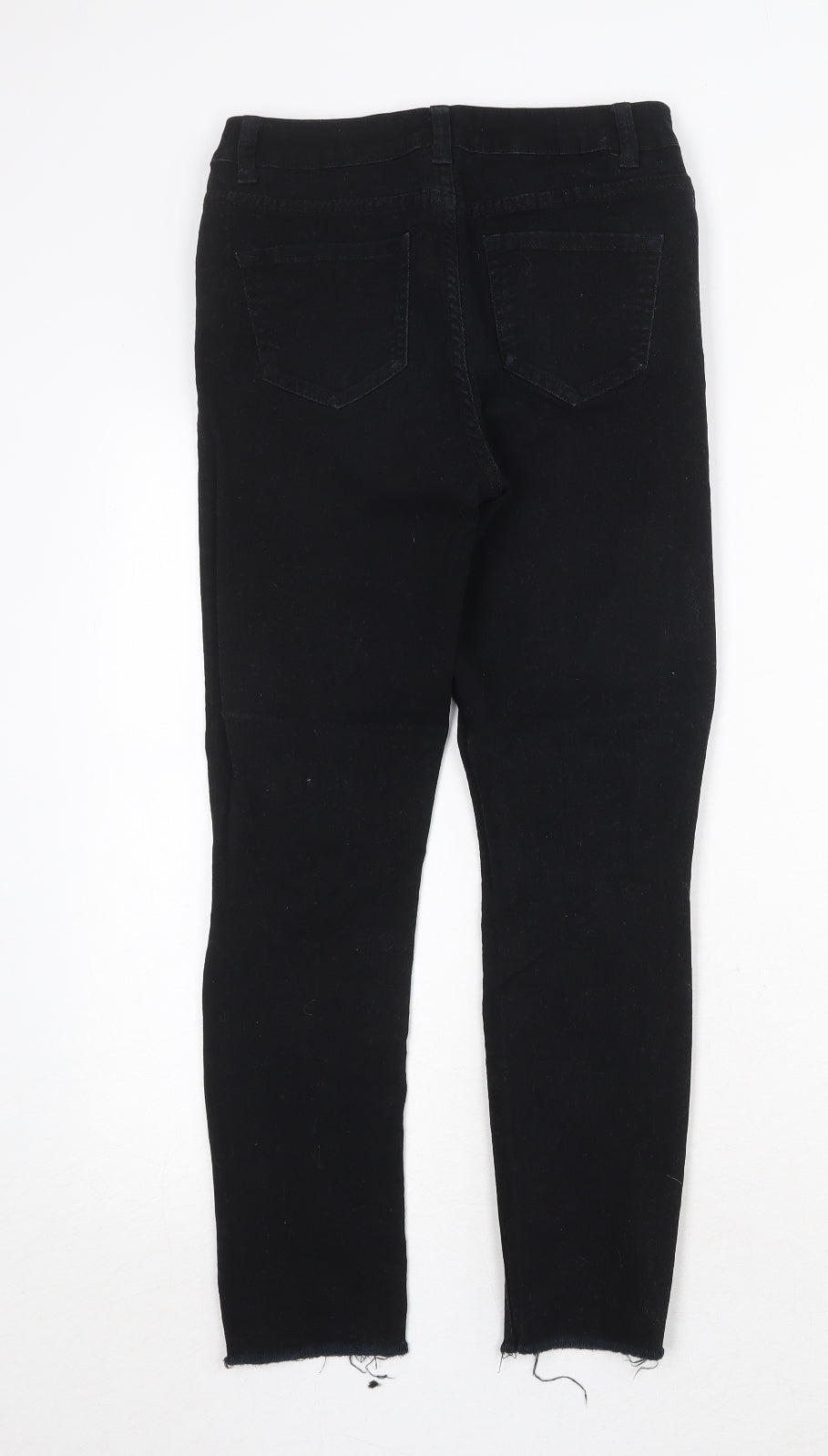 New Look Girls Black Cotton Skinny Jeans Size 13 Years Regular Zip