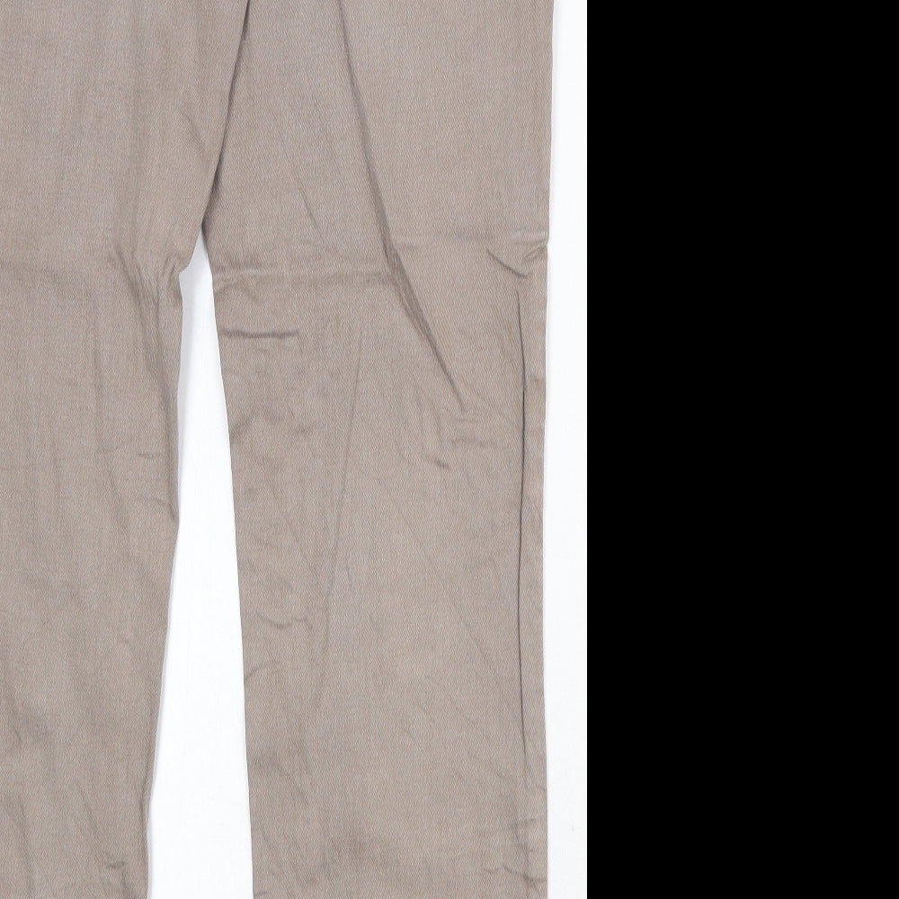 TOM TAILOR Mens Brown Cotton Straight Jeans Size 38 in Regular Zip