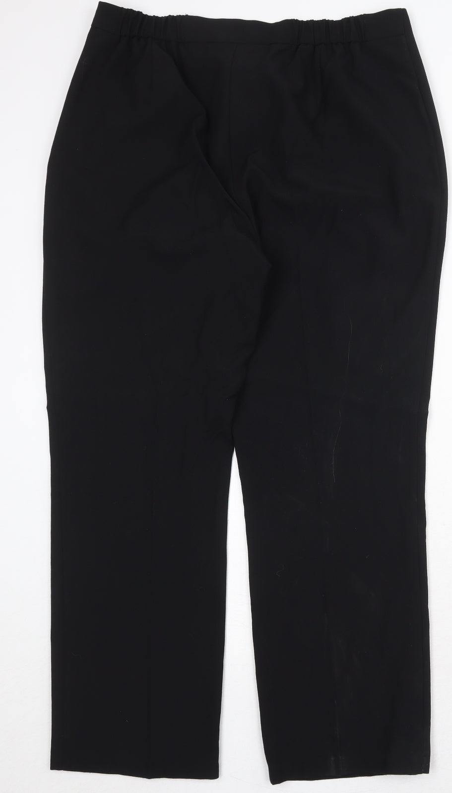 Marks and Spencer Womens Black Polyester Trousers Size 18 Regular Zip