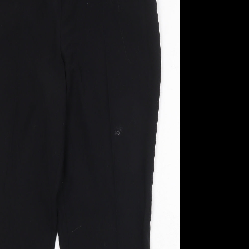 Marks and Spencer Womens Black Polyester Trousers Size 18 Regular Zip
