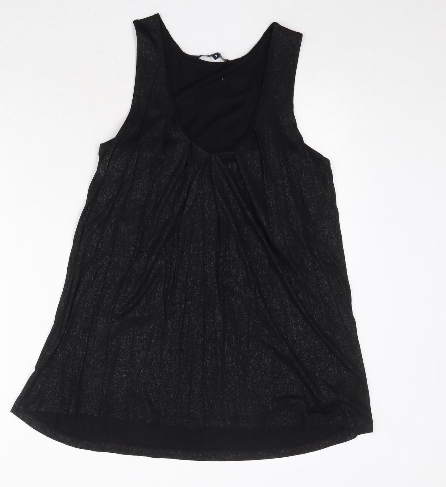 French Connection Womens Black Viscose Basic Tank Size S Round Neck