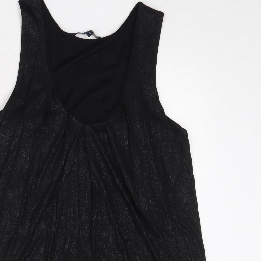 French Connection Womens Black Viscose Basic Tank Size S Round Neck