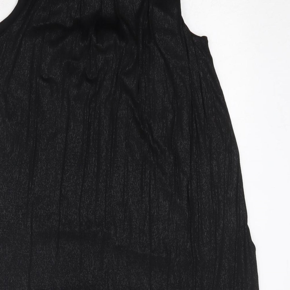 French Connection Womens Black Viscose Basic Tank Size S Round Neck