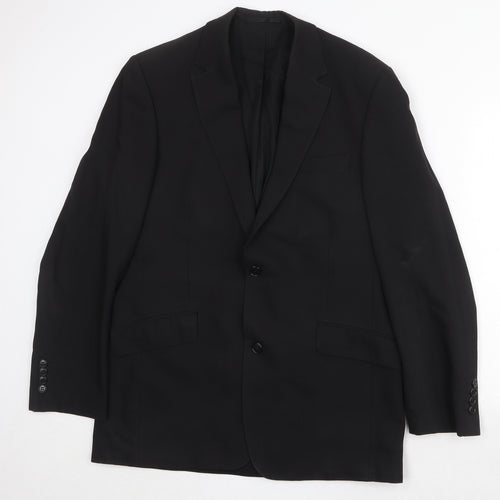 Voyager Mens Black Polyester Jacket Suit Jacket Size 40 Regular