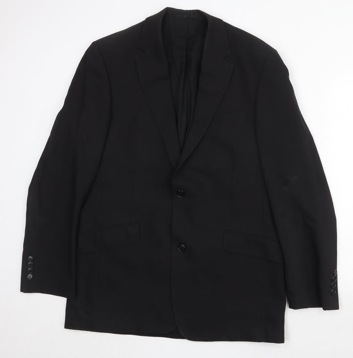 Voyager Mens Black Polyester Jacket Suit Jacket Size 40 Regular