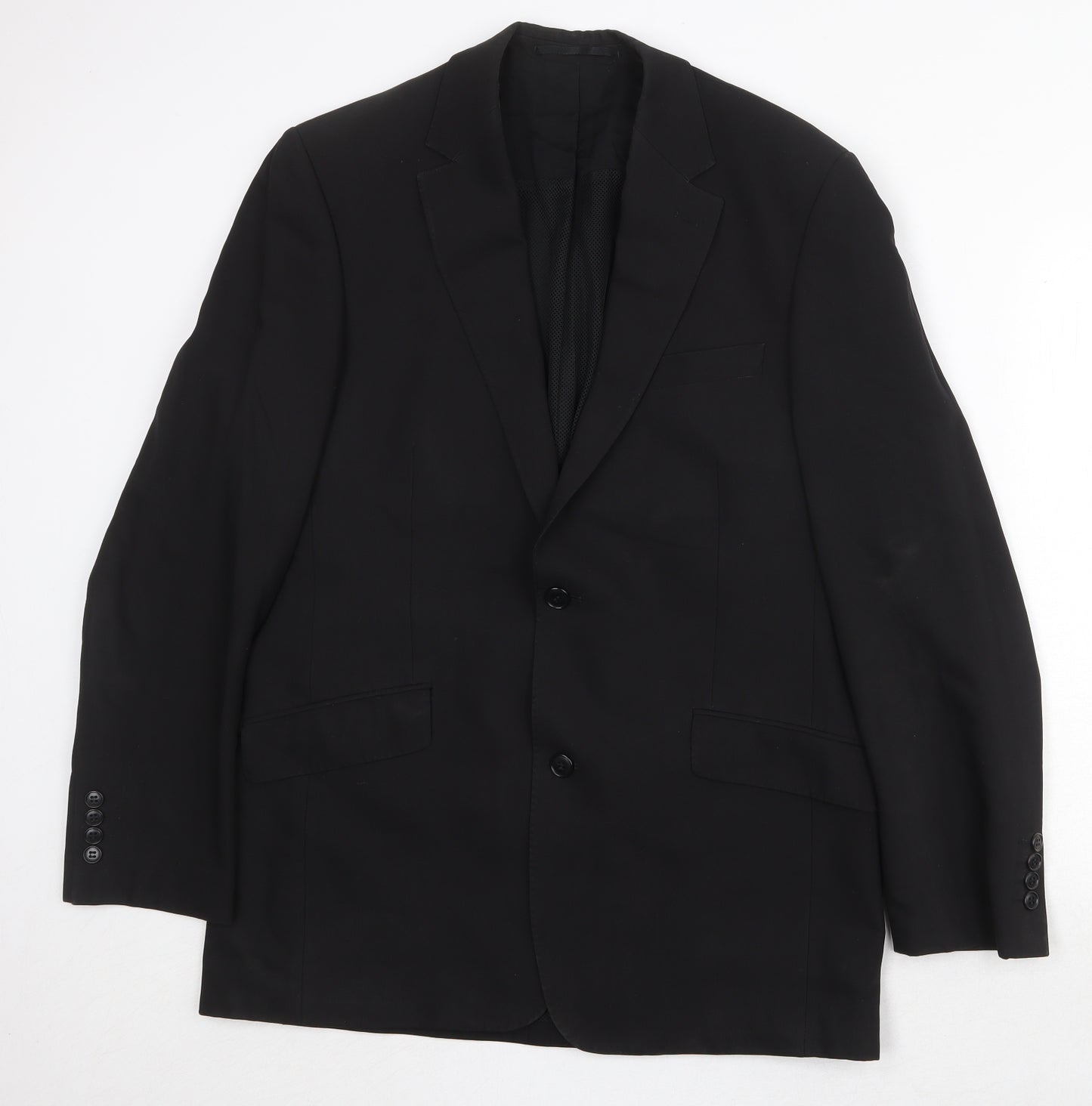 Voyager Mens Black Polyester Jacket Suit Jacket Size 40 Regular