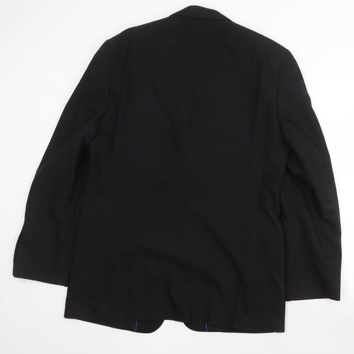 Voyager Mens Black Polyester Jacket Suit Jacket Size 40 Regular