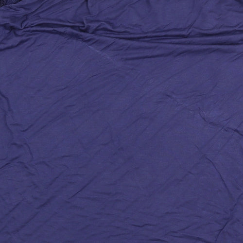 Celmia Womens Blue Polyester Basic Blouse Size M Off the Shoulder