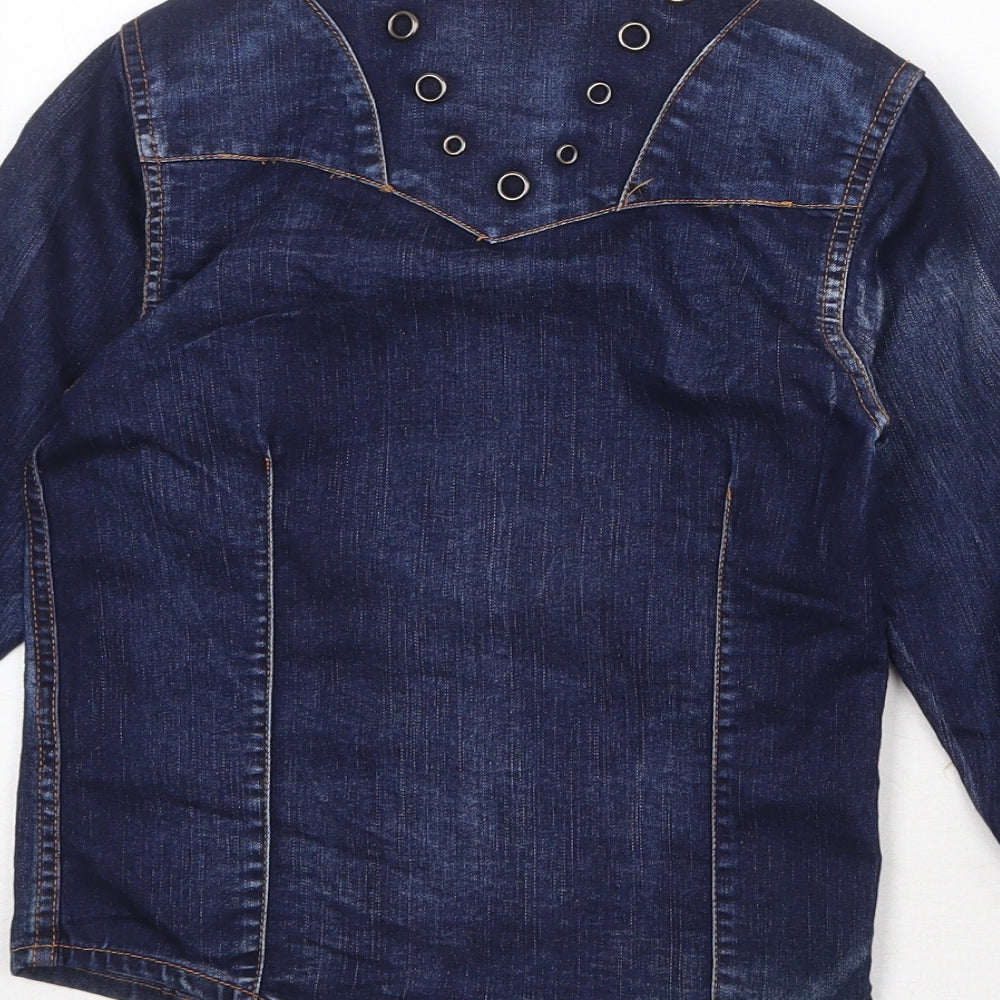 Seven Eagle Boys Blue Jacket Size 6 Years Button - Eyelet Detail