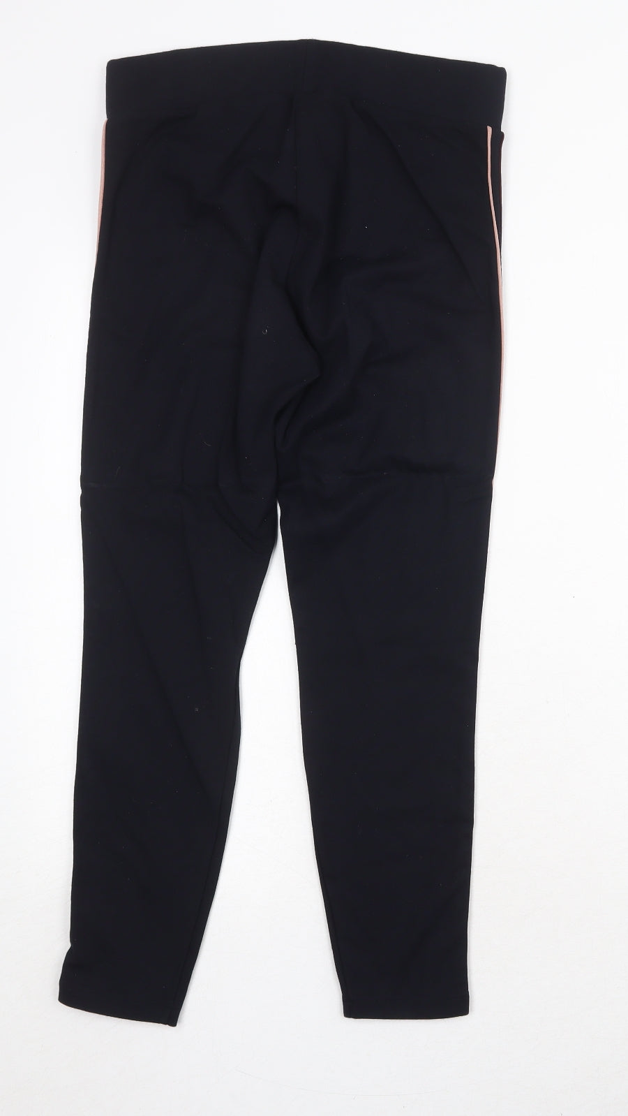 Marks and Spencer Womens Blue Striped Viscose Jegging Trousers Size 16 Regular