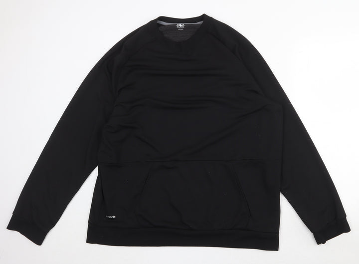 Athletic Works Mens Black Polyester Pullover Sweatshirt Size XL