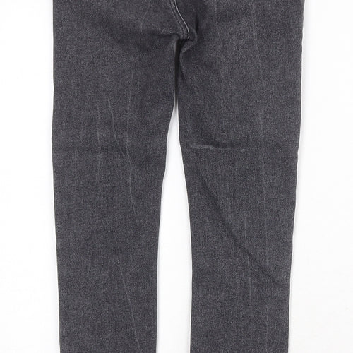 New Look Womens Grey Cotton Skinny Jeans Size 6 Regular Zip