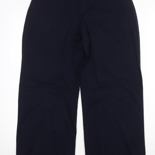 Marks and Spencer Womens Blue Viscose Trousers Size 10 Regular