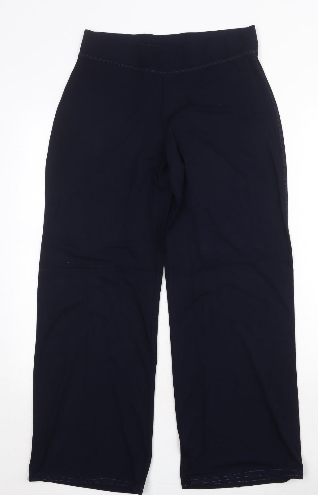 Marks and Spencer Womens Blue Viscose Trousers Size 10 Regular