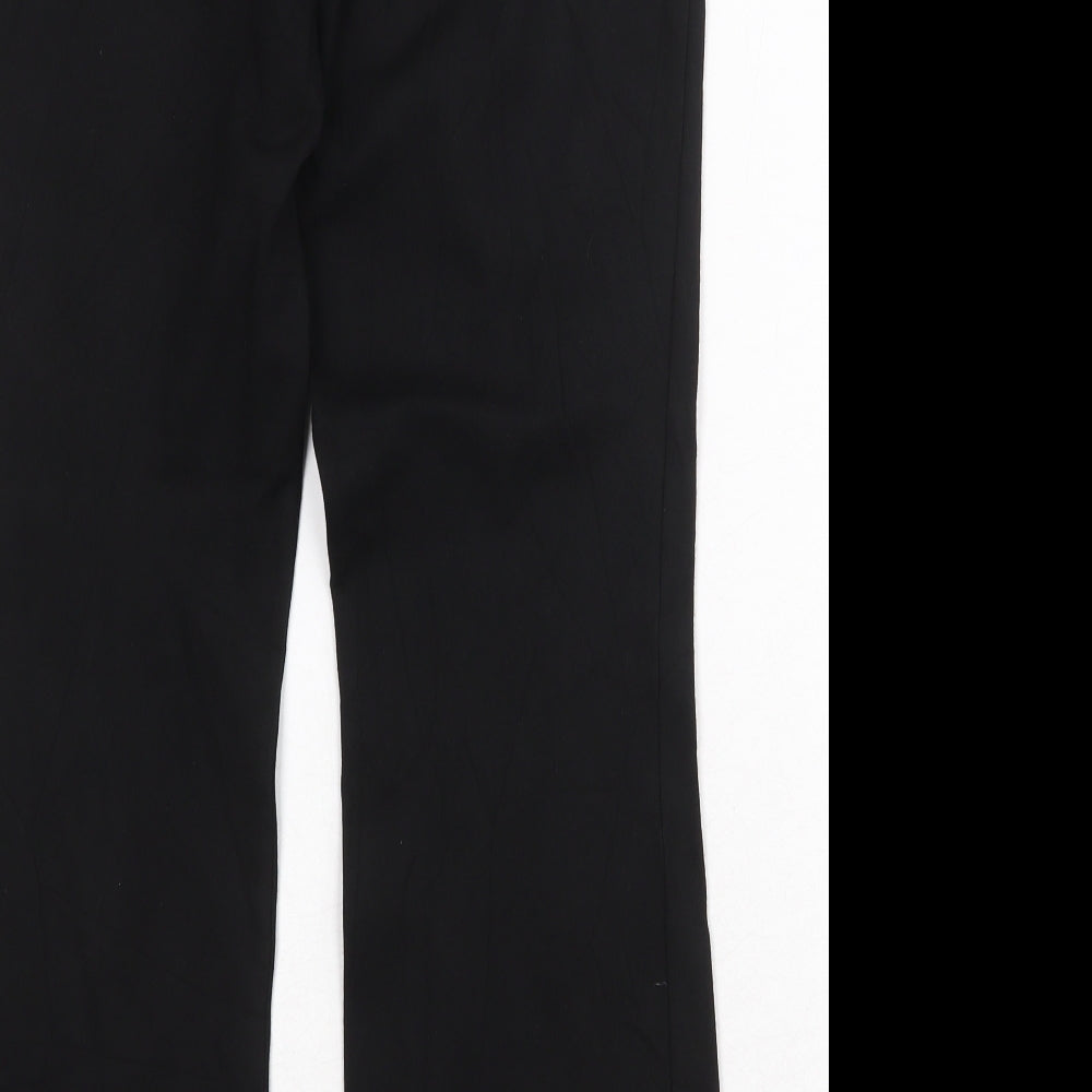 Marks and Spencer Womens Black Viscose Trousers Size 12 Regular