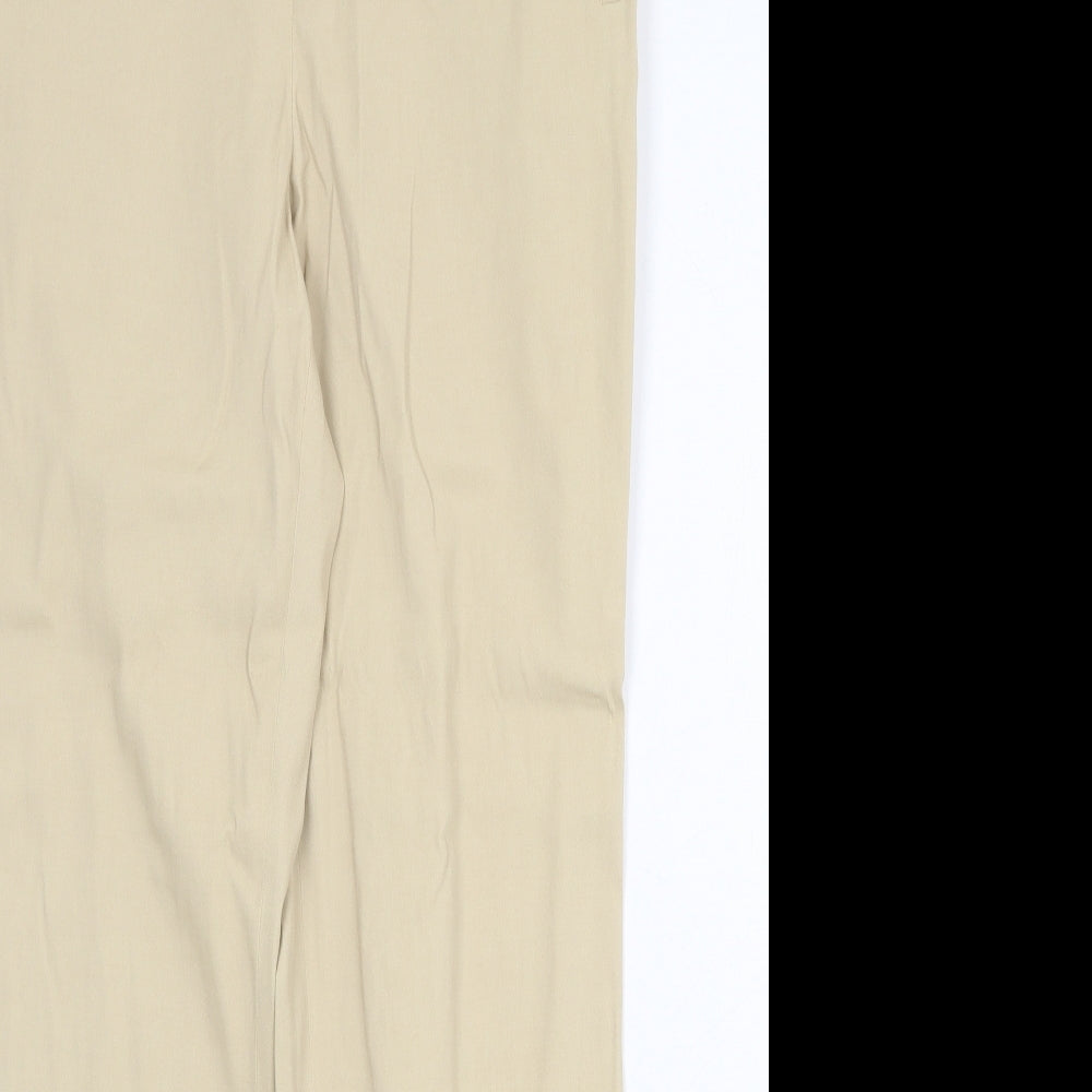 Episode Womens Beige Nylon Trousers Size 12 Regular Zip