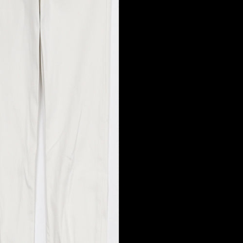 New Look Womens White Cotton Skinny Jeans Size 8 Regular Zip