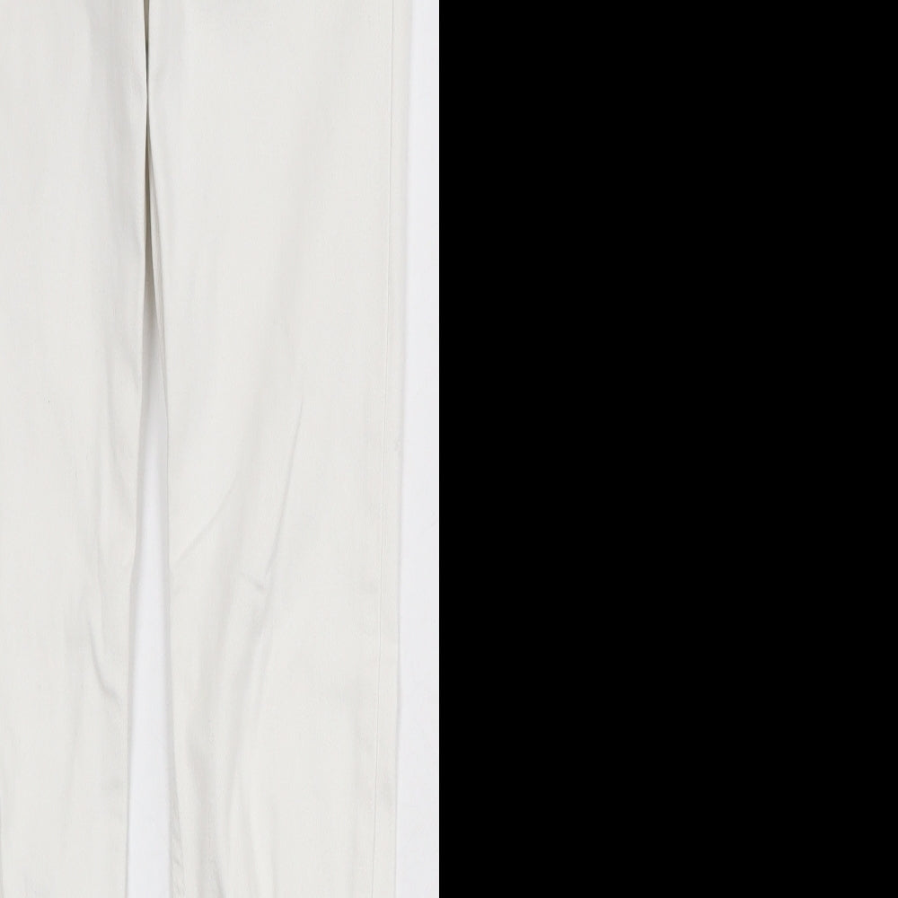New Look Womens White Cotton Skinny Jeans Size 8 Regular Zip