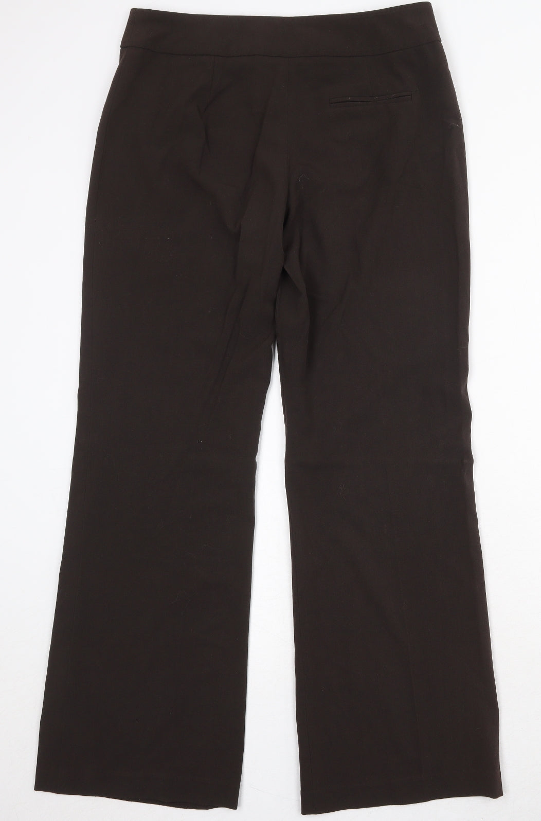 Debenhams Womens Brown Polyester Trousers Size 12 Regular Zip