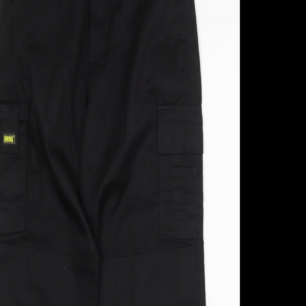 Mud Ice Gravel Mens Black Polyester Cargo Trousers Size 30 in Regular Zip