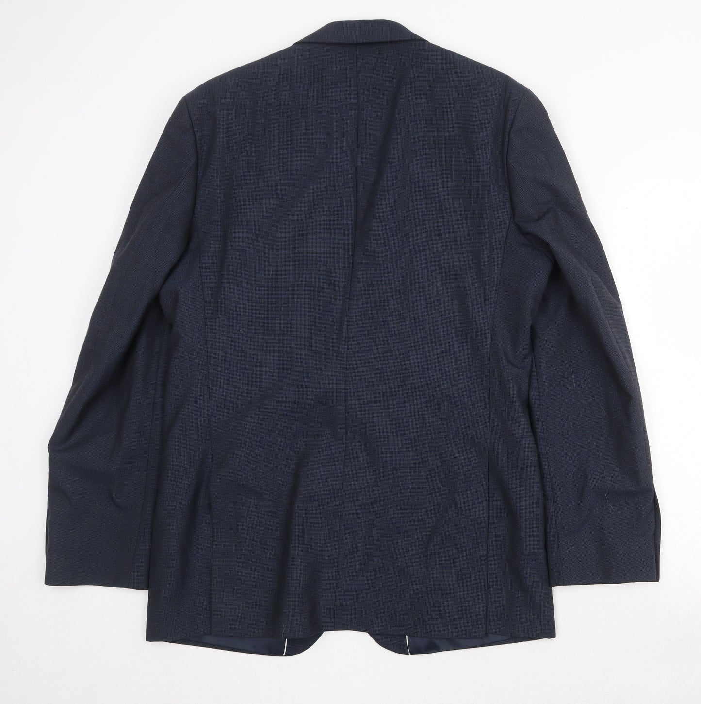 Racing Green Mens Blue Polyester Jacket Suit Jacket Size 42 Regular