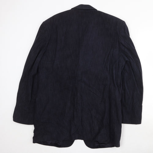 Marks and Spencer Mens Blue Cotton Jacket Suit Jacket Size 40 Regular