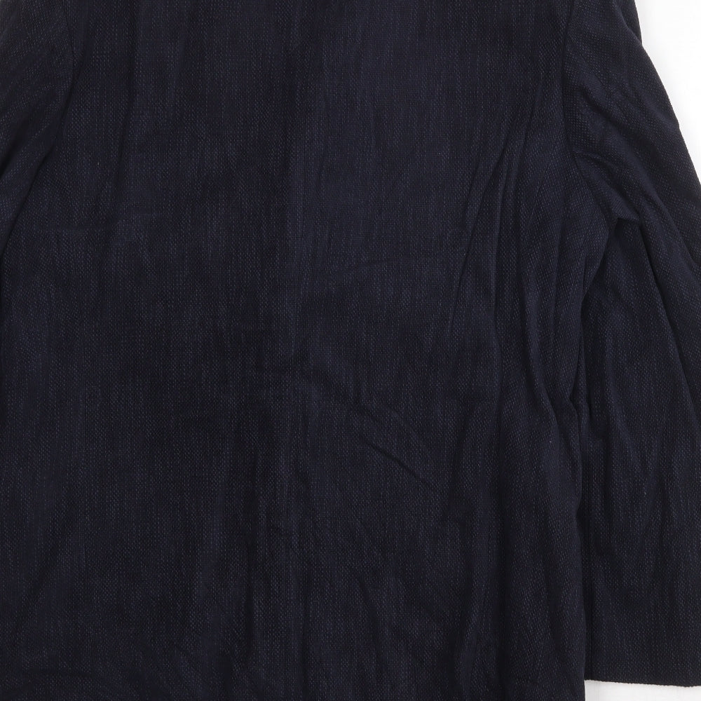 Marks and Spencer Mens Blue Cotton Jacket Suit Jacket Size 40 Regular
