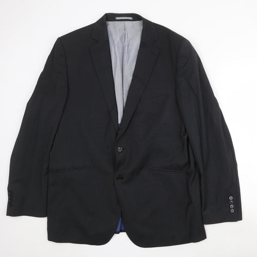 Marks and Spencer Mens Black Wool Jacket Suit Jacket Size 44 Regular