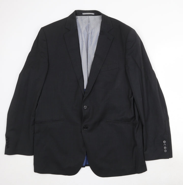 Marks and Spencer Mens Black Wool Jacket Suit Jacket Size 44 Regular