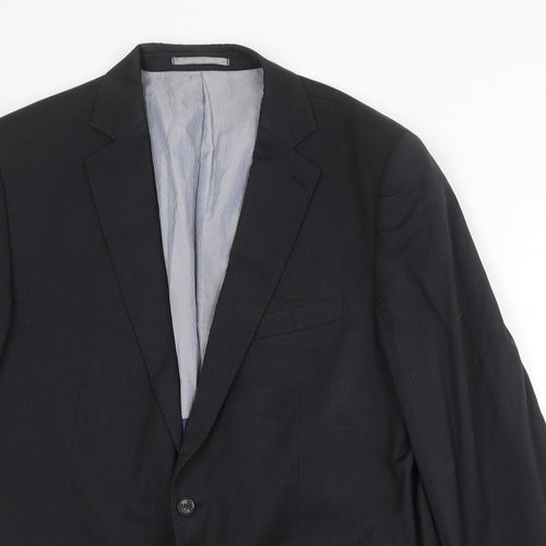 Marks and Spencer Mens Black Wool Jacket Suit Jacket Size 44 Regular